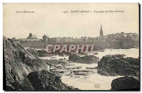 Cartes postales Cote d'Emeraude Saint Malo Vue Prise du Fort National