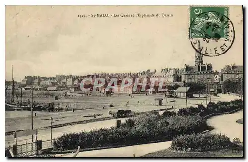 Cartes postales St Malo Les Quais et l'Esplanade du Bassin