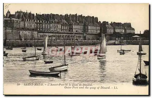 Ansichtskarte AK Saint Malo L'Avant Port et le Quai de Dinard