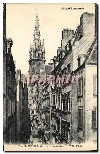 Ansichtskarte AK Cote d'Emeraude Saint Malo La Grande Rue