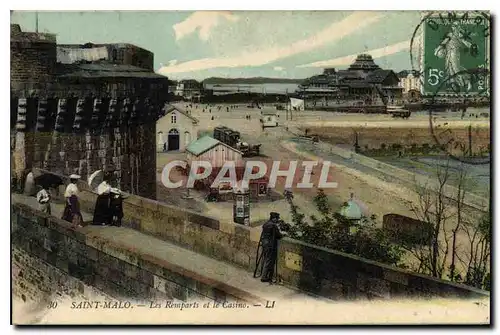 Cartes postales Saint Malo Les Remparts et le Casino