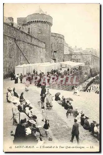 Ansichtskarte AK Saint Malo L'Eventail et la Tour Quic en Groigne