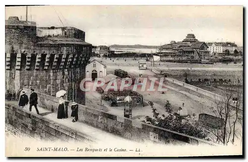 Cartes postales Saint Malo Les Remparts et le Casino