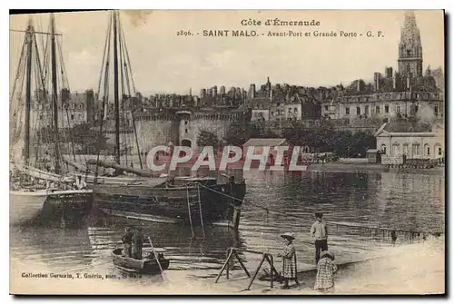 Cartes postales Cote d'Emeraude Saint Malo Avant Port et Grande Porte