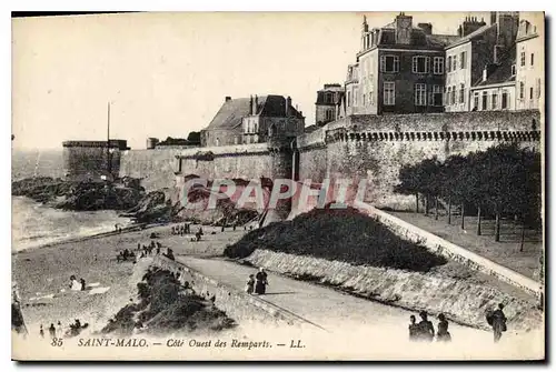 Ansichtskarte AK Saint Malo Cote Ouest des Remparts