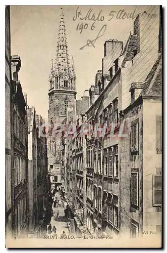 Cartes postales Saint Malo La Grande Rue