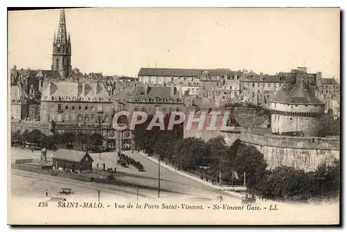 Ansichtskarte AK Saint Malo Vue de la Porte Saint Vincent St Vincent Gate