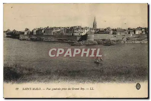 Ansichtskarte AK Saint Malo Vue Generale Prise du Grand Bey