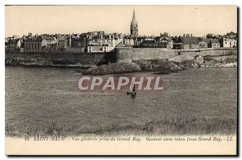 Ansichtskarte AK Saint Malo Vue Generale Prise du Grand Bey General View taken from Grand Bey