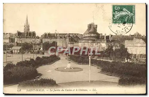 Ansichtskarte AK Saint Malo Le Jardin du Casino et le Chateau