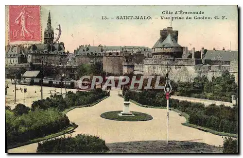 Cartes postales Cote d'Emeraude Saint Malo Vue Prise du Casino G F