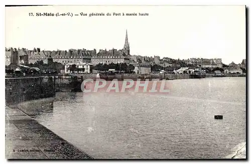 Cartes postales St Malo I et V Vue Generale du Port a Maree Haute