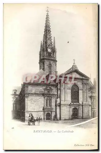 Cartes postales Saint Malo La Cathedrale