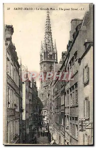 Cartes postales Saint Malo La Grande Rue