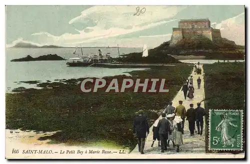 Cartes postales Saint Malo Le Petit Bey a Maree Basse