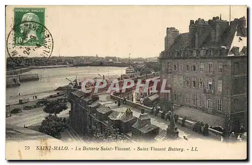 Cartes postales Saint Malo La Batterie Saint Vincent Saint Vincent Battery