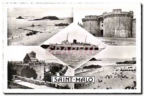 Cartes postales Saint Malo Chateau La Place La Porte Le Falaise