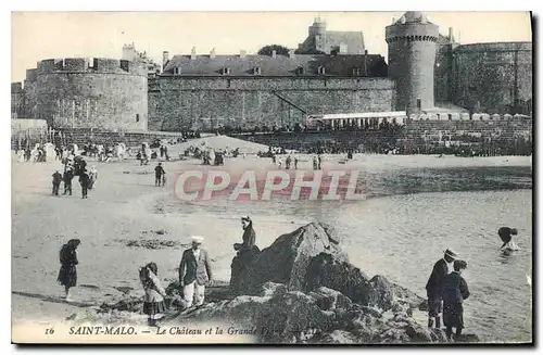 Ansichtskarte AK Saint Malo Le Chateau et la Grande