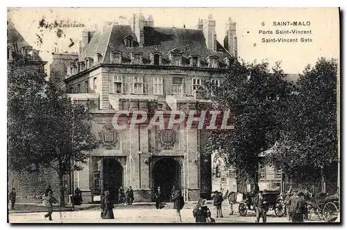 Cartes postales Cote d'Emeraude Saint Malo Porte Saint Vincent Saint Vincent Gate