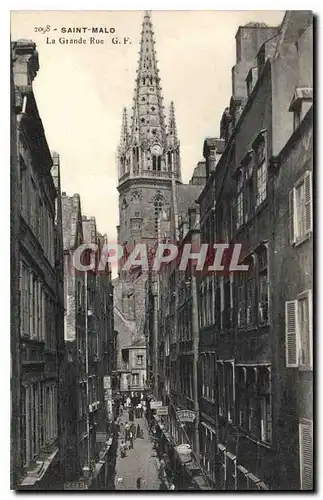 Cartes postales Saint Malo La Grande Rue G F