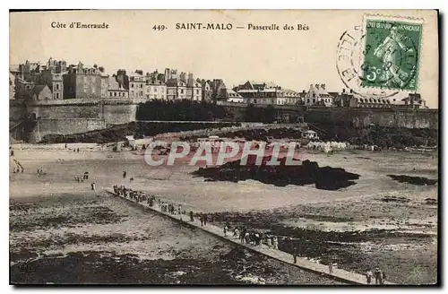 Cartes postales Cote d'Emeraude Saint Malo Passerelle des Bes