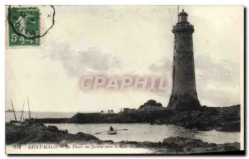 Cartes postales Saint Malo La Phare du Jardin dans la Baie de Saint Anne