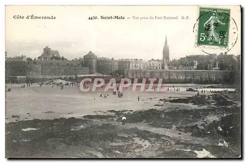 Ansichtskarte AK Saint Malo Vue prise du Fort National