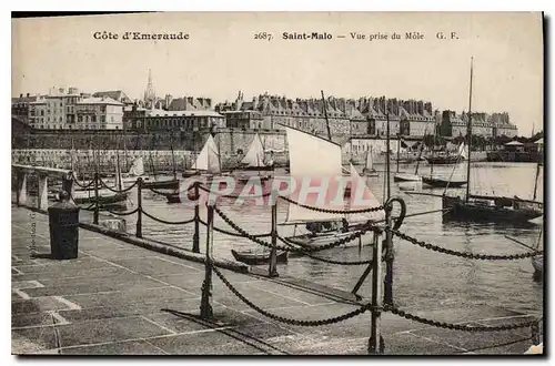 Cartes postales Saint Malo Vue prise du Mole