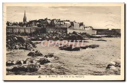 Ansichtskarte AK Saint Malo La Ville et les Remparts