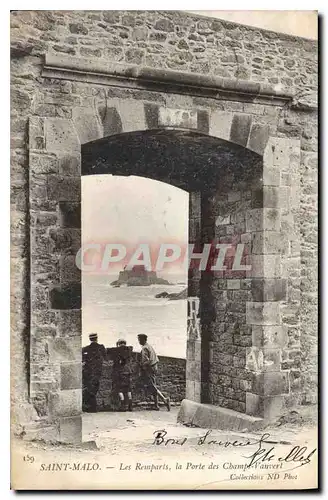 Ansichtskarte AK Saint Malo Les Remparts la Porte des Champs Vauvert