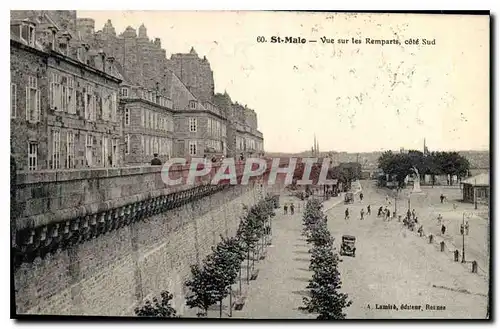 Cartes postales Saint Malo Vue sir les Remparts cote Sud