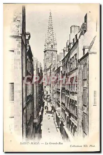 Cartes postales Saint Malo La Grande Rue