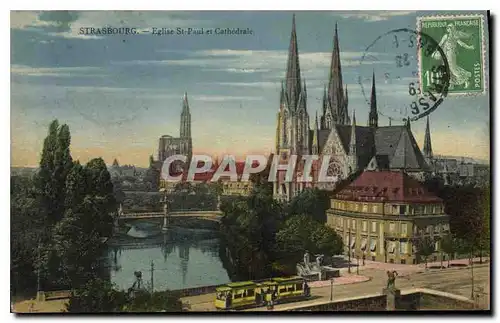 Cartes postales Strasbourg Eglise St Paul et Cathedrale