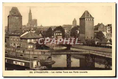 Ansichtskarte AK Strasbourg Les vieilles Tours aux Ponts couverts