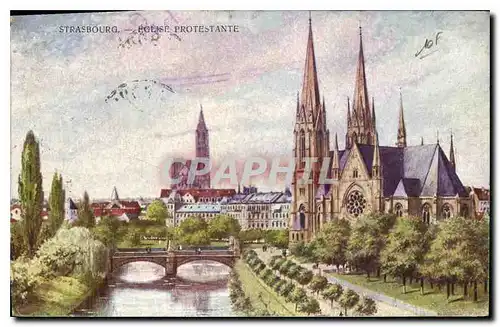 Cartes postales Strasbourg L'Eglise Protestante