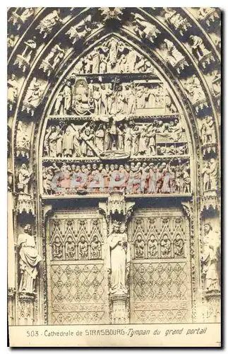 Cartes postales Cathedrale Strasbourg Tympan du grand portail