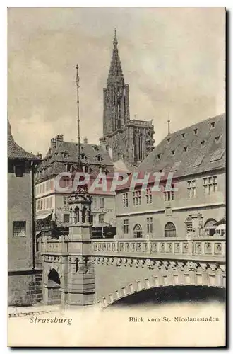 Ansichtskarte AK Strassburg Blick vom St Nicolausstaden