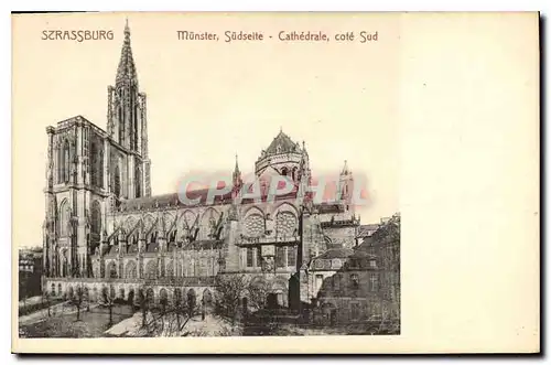 Cartes postales Strassburg Munster Sudseite Cathedrale Cote Sud