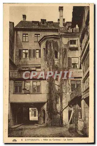 Cartes postales Strasbourg Hotel du Corbeau La Sortie