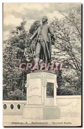 Cartes postales Strassburg Goethedenkmal