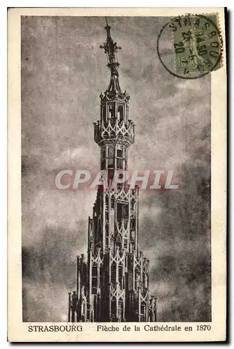 Ansichtskarte AK Strasbourg Fleche de la Cathedrale en 1870