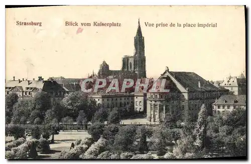 Ansichtskarte AK Strassburg Blick vom Kaiserplatz Vue prise de la place imperial