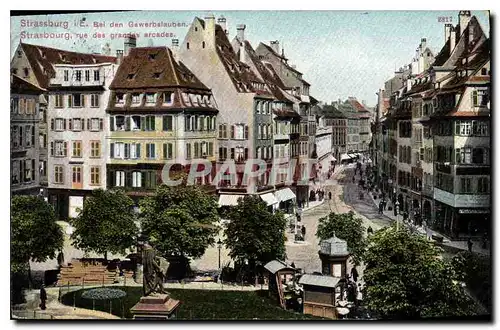 Ansichtskarte AK Strasbourg rue des grandes arcades