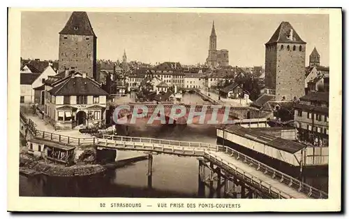 Ansichtskarte AK Strasbourg Vue prise des ponts couverts