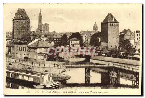 Ansichtskarte AK Strasbourg Les vieilles Tours aux Ponts couverts