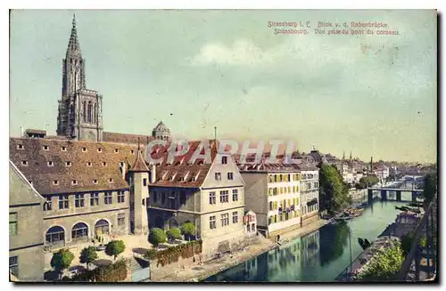 Cartes postales Strasbourg Vue prise du pont du corveau