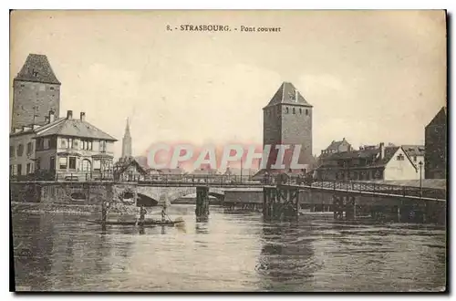 Ansichtskarte AK Strasbourg Pont couvert