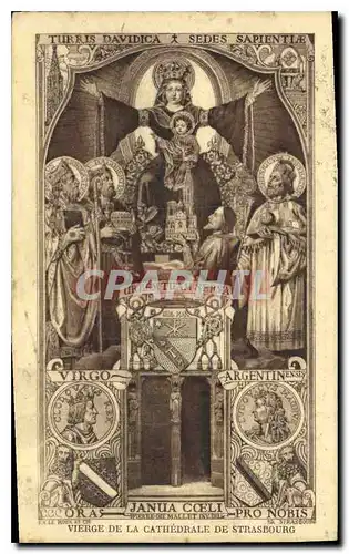 Cartes postales Vierge de la Cathedrale de Strasbourg