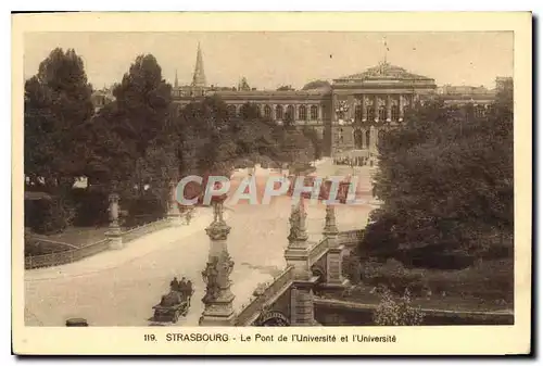 Cartes postales Strasbourg Le Pont de l'Universte et l'Universite