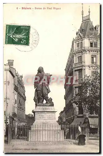 Cartes postales Beziers Statue de Paul Riquet